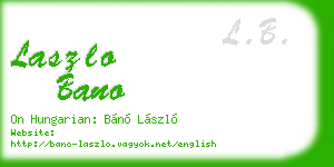 laszlo bano business card